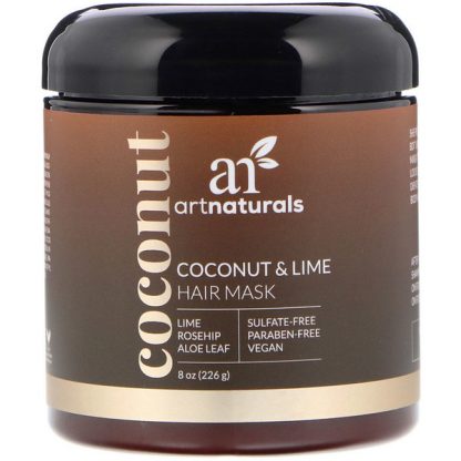 ARTNATURALS, COCONUT & LIME HAIR MASK, 8 OZ / 226g