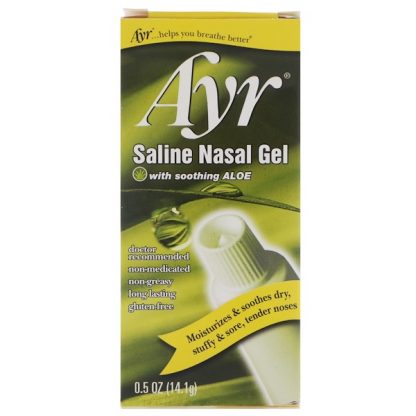 AYR, SALINE NASAL GEL, WITH SOOTHING ALOE, 0.5 OZ / 14.1g