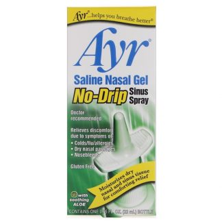 AYR, SALINE NASAL GEL, NO-DRIP SINUS SPRAY, 0.75 FL OZ / 22ml