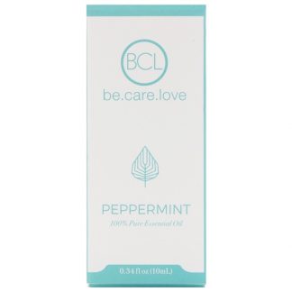 BCL, BE CARE LOVE, 100% PURE ESSENTIAL OIL, PEPPERMINT, 0.34 FL OZ / 10ml