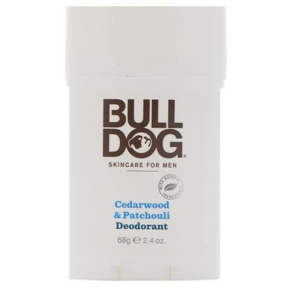 BULLDOG SKINCARE FOR MEN, CEDARWOOD & PATCHOULI DEODORANT, 2.4 OZ / 68g