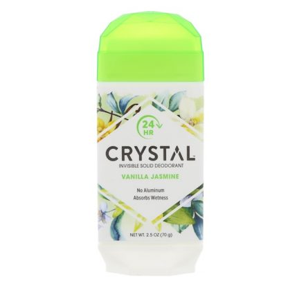 CRYSTAL BODY DEODORANT, INVISIBLE SOLID DEODORANT, VANILLA JASMINE, 2.5 OZ / 70g