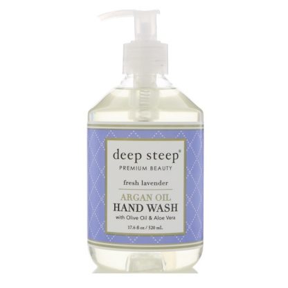 DEEP STEEP, ARGAN OIL HAND WASH, FRESH LAVENDER, 17.6 FL OZ / 520ml