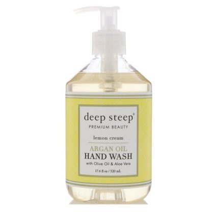 DEEP STEEP, ARGAN OIL HAND WASH, LEMON CREAM, 17.6 FL OZ / 520ml