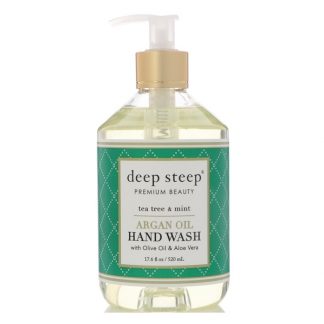 DEEP STEEP, ARGAN OIL HAND WASH, TEA TREE & MINT, 17.6 FL OZ / 520ml