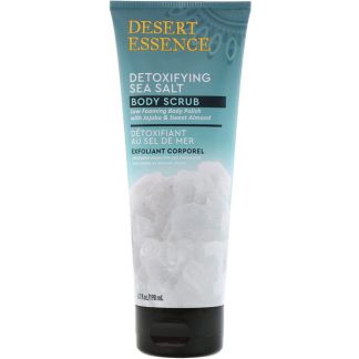 DESERT ESSENCE, DETOXIFYING SEA SALT BODY SCRUB, 6.7 FL OZ / 198ml