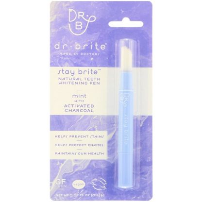 DR. BRITE, STAY BRITE, NATURAL TEETH WHITENING PEN, MINT, 0.07 FL OZ / 2ml