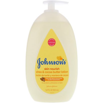 JOHNSON'S, SKIN NOURISH, SHEA & COCOA BUTTER LOTION, 16.9 FL OZ / 500ml