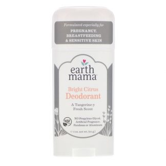 EARTH MAMA, DEODORANT, BRIGHT CITRUS, 3 OZ / 85g