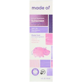 MADE OF, BROAD SPECTRUM SUNSCREEN, SPF 30, 4 FL OZ / 118ml