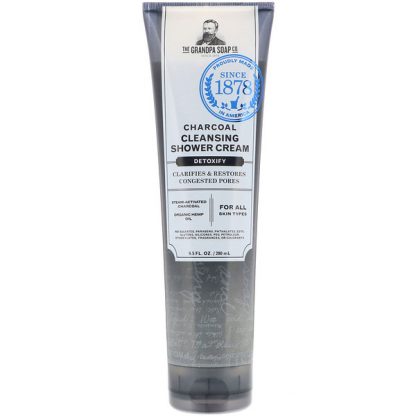 GRANDPA'S, CHARCOAL CLEANSING SHOWER CREAM, DETOXIFY, 9.5 FL OZ / 280ml