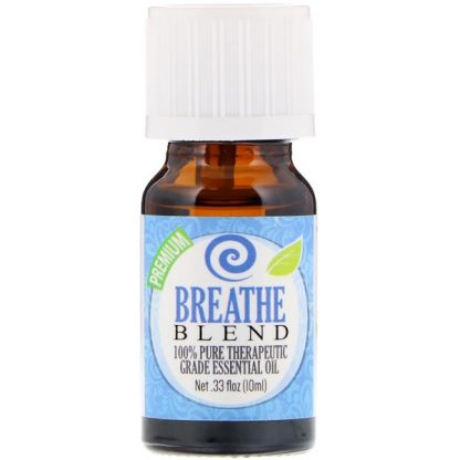 HEALING SOLUTIONS, 100% PURE THERAPEUTIC GRADE ESSENTIAL OIL, BREATHE BLEND, 0.33 FL OZ / 10ml