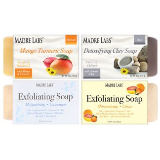 MADRE LABS, 4 CLEANSING BAR SOAPS, VARIETY PACK, 4 SCENTS, 5 OZ / 141g EACH