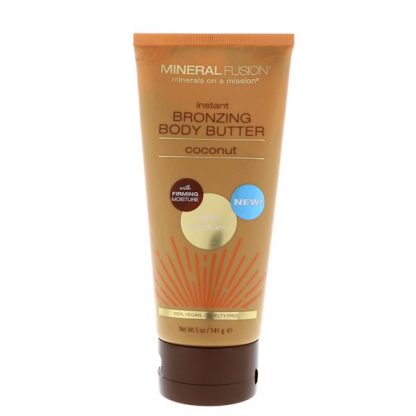 MINERAL FUSION, INSTANT BRONZING BODY BUTTER, LIGHT/MEDIUM, COCONUT, 5 OZ / 141g