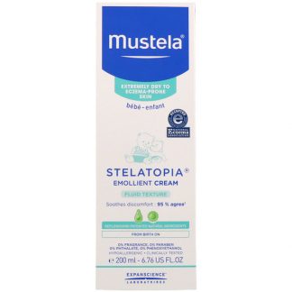 MUSTELA, BABY, STELATOPIA EMOLLIENT CREAM, FOR EXTREMELY DRY SKIN, 6.76 FL OZ / 200ml
