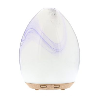 NOW FOODS, SOLUTIONS, ULTRASONIC GLASS SWIRL USB OIL DIFFUSER, 1 DIFFUSER