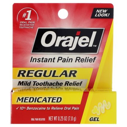 ORAJEL, REGULAR, MILD TOOTHACHE RELIEF GEL , 0.25 OZ / 7.0g