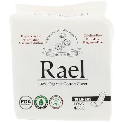 RAEL, ORGANIC PANTY LINERS, LONG, 18 LINERS