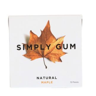 SIMPLY GUM, GUM, NATURAL MAPLE, 15 PIECES
