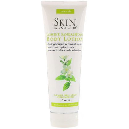 SKIN BY ANN WEBB, BODY LOTION, JASMINE SANDALWOOD, 8 FL OZ