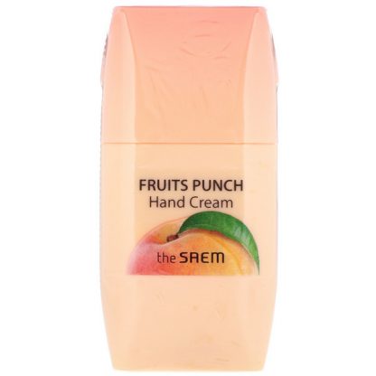 THE SAEM, FRUITS PUNCH HAND CREAM, PEACH, 1.69 FL OZ / 50ml