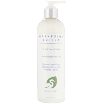 WHITE EGRET PERSONAL CARE, MAGNESIUM LOTION, 12 FL OZ / 355ml