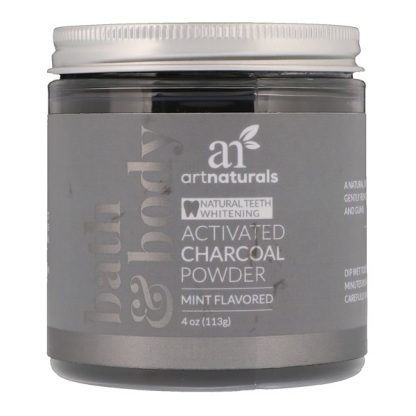 ARTNATURALS, ACTIVATED CHARCOAL POWDER, MINT FLAVORED, 4 OZ / 113g