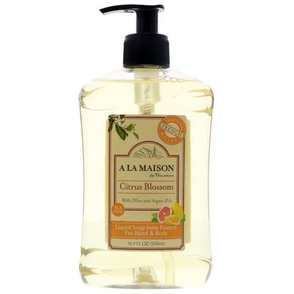 A LA MAISON DE PROVENCE, LIQUID SOAP FOR HAND & BODY, CITRUS BLOSSOM, 16.9 FL OZ / 500ml