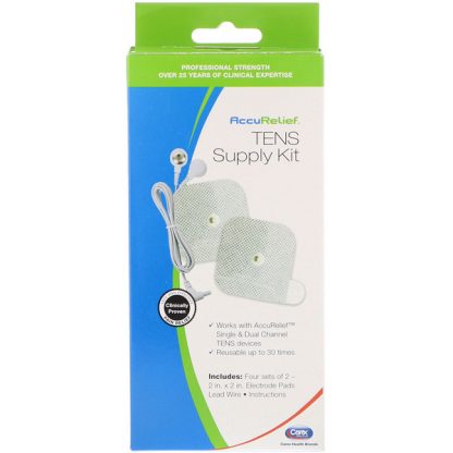 ACCURELIEF, TENS SUPPLY KIT, 4 SETS OF 2 ELECTRODE PADS & 1 LEAD WIRE