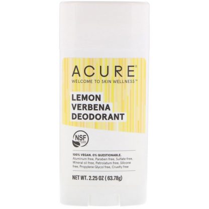 ACURE, DEODORANT, LEMON VERBENA, 2.25 OZ / 63.78g