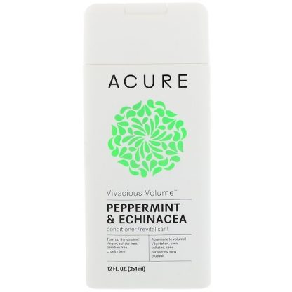 ACURE, VIVACIOUS VOLUME CONDITIONER, PEPPERMINT & ECHINACEA, 12 FL OZ / 354ml