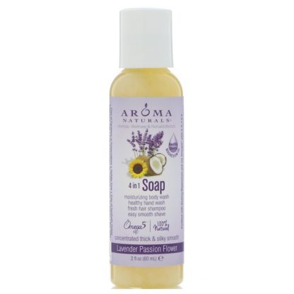 AROMA NATURALS, 4-IN-1 SOAP, LAVENDER PASSION FLOWER, 2 FL OZ / 60ml