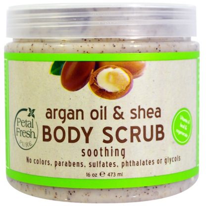 PETAL FRESH, PURE, ARGAN OIL & SHEA BODY SCRUB, 16 OZ / 473ml