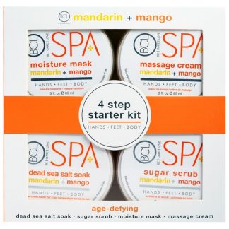 PETAL FRESH, SPA, 4 STEP STARTER KIT, AGE DEFYING, MANDARIN + MANGO, 4 - 3 FL OZ / 85ml EACH