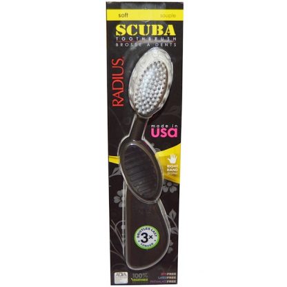 RADIUS, SCUBA TOOTHBRUSH, BLACK, SOFT, RIGHT HAND, 1 TOOTHBRUSH