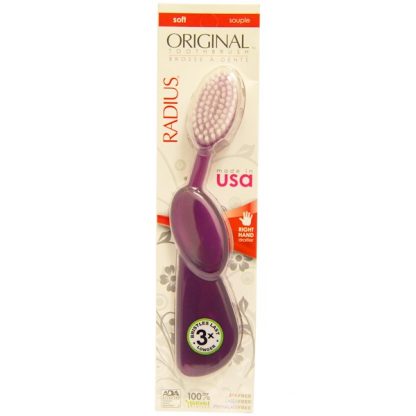 RADIUS, ORIGINAL TOOTHBRUSH, PURPLE, SOFT, RIGHT HAND, 1 TOOTHBRUSH