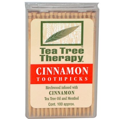 TEA TREE THERAPY, CINNAMON TOOTHPICKS, 100 APPROX.