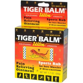 TIGER BALM, PAIN RELIEVING OINTMENT, ULTRA STRENGTH, NON-STAINING, 1.7 OZ / 50g
