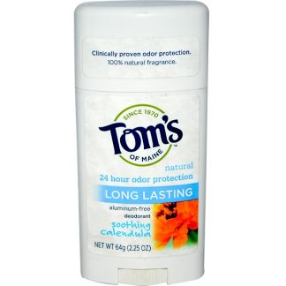 TOM'S OF MAINE, NATURAL LONG LASTING DEODORANT, ALUMINUM-FREE, SOOTHING CALENDULA, 2.25 OZ / 64g