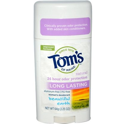 TOM'S OF MAINE, NATURAL LONG LASTING, ALUMINUM-FREE, WOMEN'S DEODORANT, BEAUTIFUL EARTH, 2.25 OZ / 64g