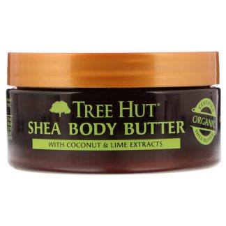 TREE HUT, 24 HOUR INTENSE HYDRATING SHEA BODY BUTTER, COCONUT LIME, 7 OZ / 198g