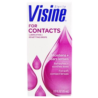 VISINE, FOR CONTACTS, LUBRICATING + REWETTING DROPS, 1/2 FL OZ / 15ml