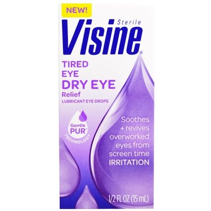 VISINE, STERILE, TIRED EYE DRY EYE RELIEF, 1/2 FL OZ / 15ml