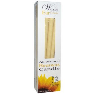 WALLY'S NATURAL, EAR CANDLES, LUXURY COLLECTION, UNSCENTED, 12 CANDLES