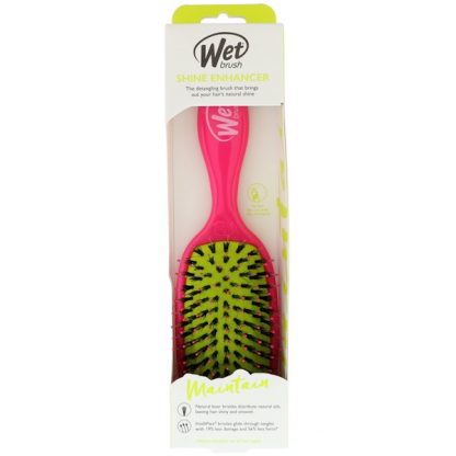 WET BRUSH, SHINE ENHANCER BRUSH, MAINTAIN, PINK, 1 BRUSH