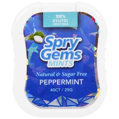 XLEAR, SPRY GEMS, MINTS, PEPPERMINT, 40 COUNT, 25 G