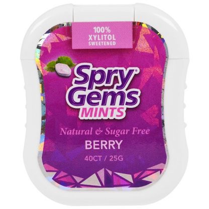 XLEAR, SPRY GEMS, MINTS, BERRY, 40 COUNT, 25 G