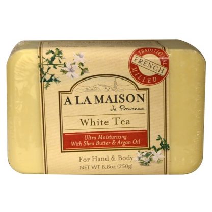 A LA MAISON DE PROVENCE, HAND & BODY BAR SOAP, WHITE TEA, 8.8 OZ / 250g