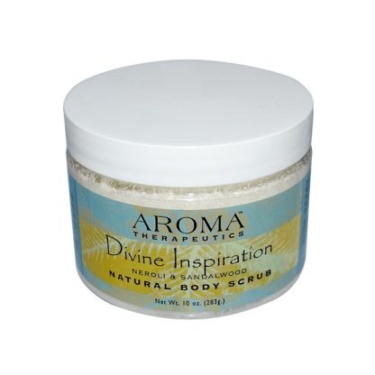 ABRA THERAPEUTICS, NATURAL BODY SCRUB, DIVINE INSPIRATION, NEROLI & SANDALWOOD, 10 OZ / 283g