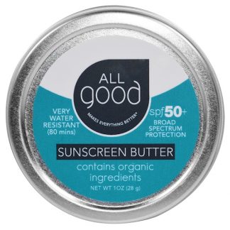 ALL GOOD PRODUCTS, ALL GOOD, SUNSCREEN BUTTER, SPF 50, 1 OZ / 28g